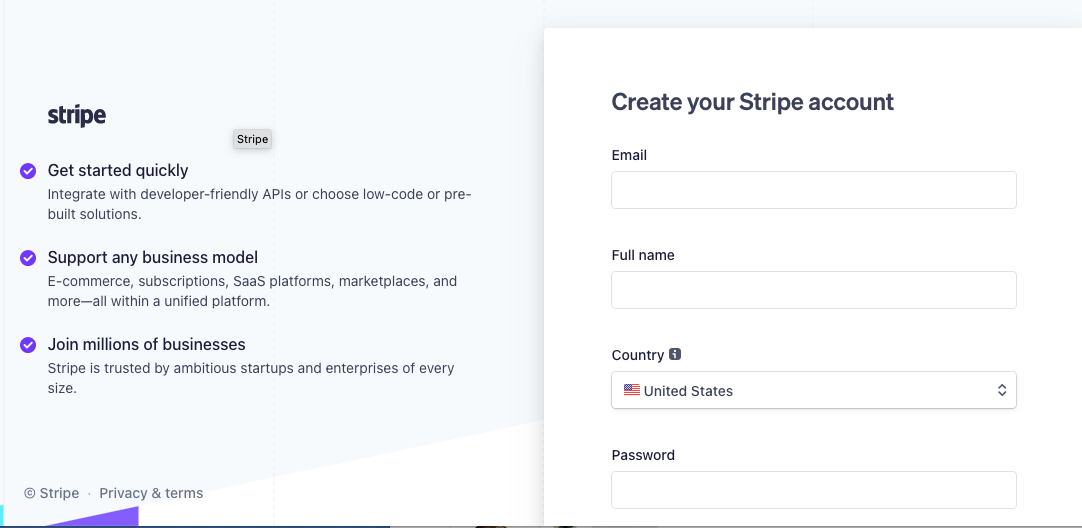 open stripe account as non resident