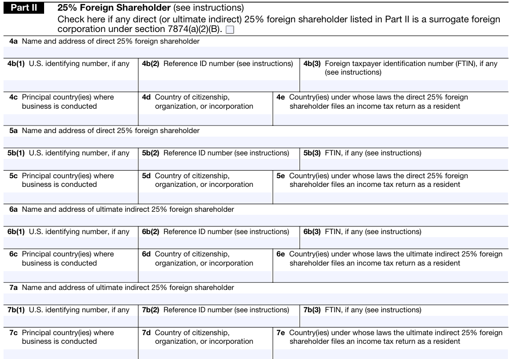 Form 5472 Part 2