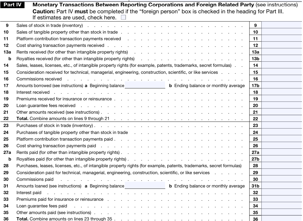 Form 5472 Part 4