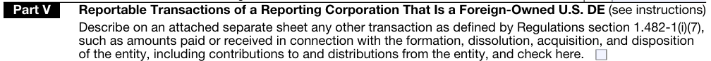 Form 5472 Part 5