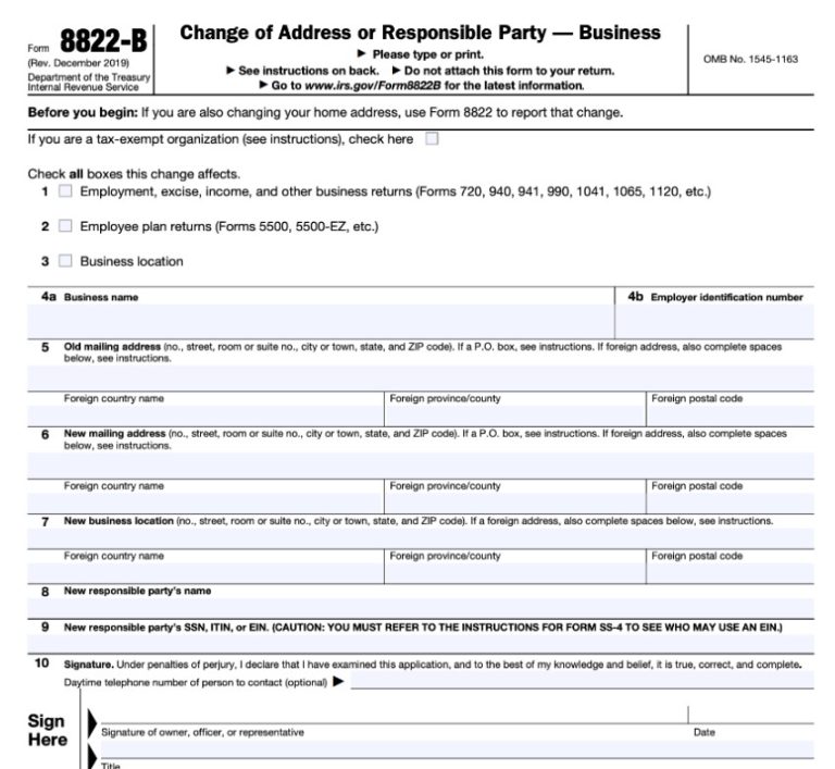 Changing the Address on Your EIN Letter